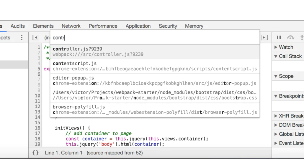 ebavs webpack debugging